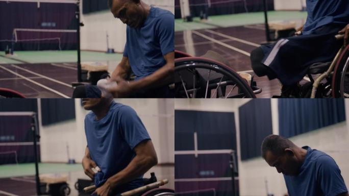 亚洲男子残障人士训练羽毛球
