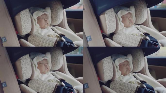 带汽车座椅的新生儿安全。