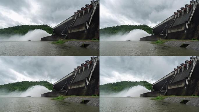 4K.水力发电大坝的延时溢洪道