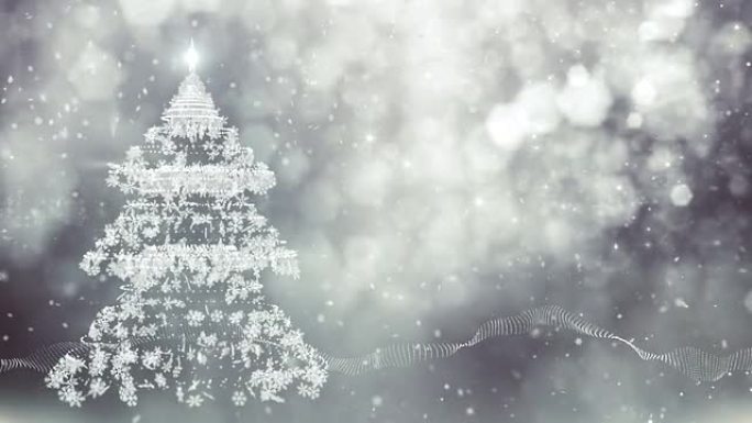 雪花圣诞树 (银色)-环