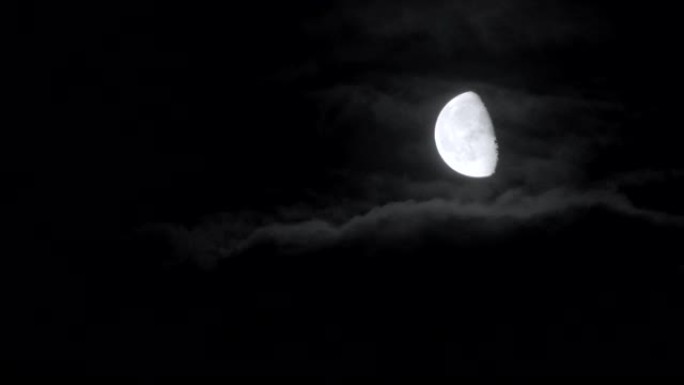月亮和云朵-黑夜，月光，黑暗
