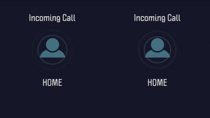 电话呼叫警报的数字移动ui屏幕，用于通过世界，国际或全球网络进行联系或通信。手机或智能手机系统软件显