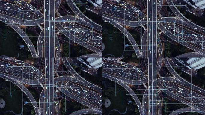 未来智能交通科技城市点线链接