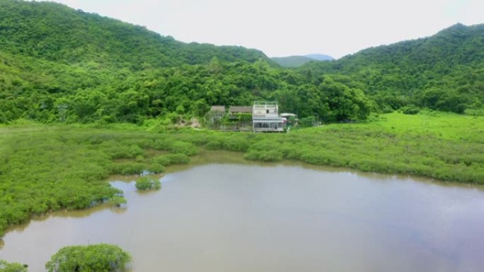 鸟瞰香港印洲塘海岸公园