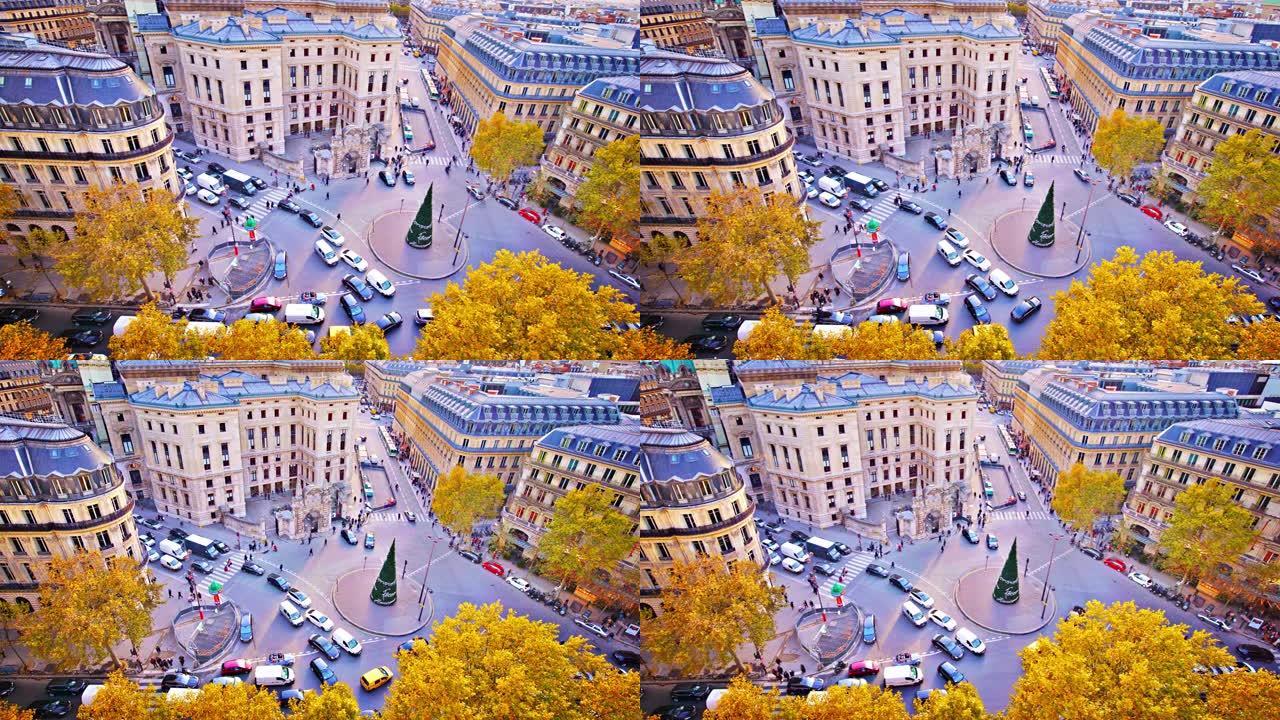 巴黎市广场。复古建筑