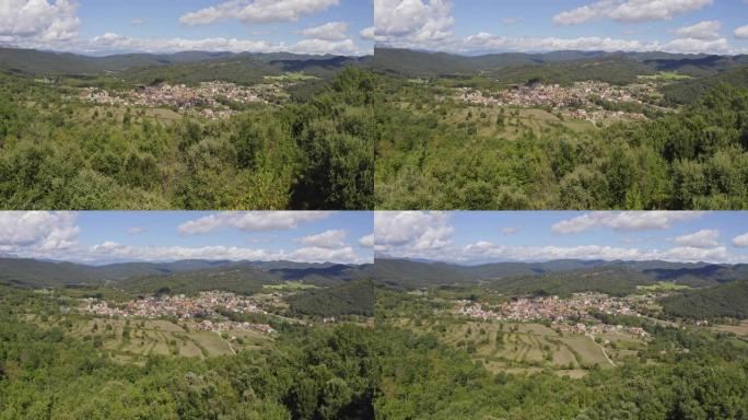 向上移动西班牙加泰罗尼亚Garrotxa Vall d'Hostoles的视频