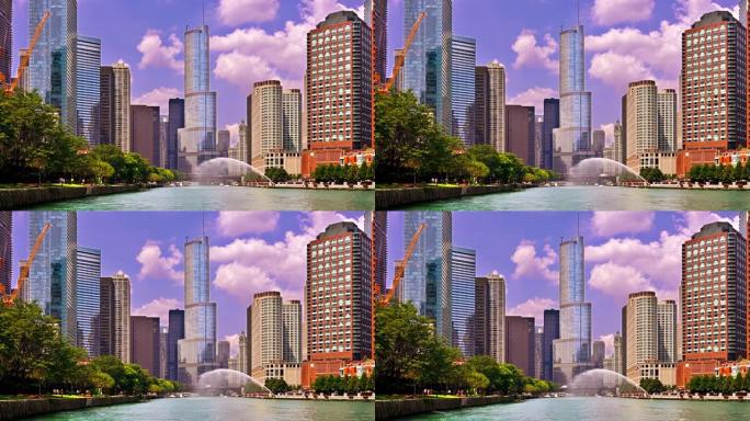 芝加哥市中心的大观