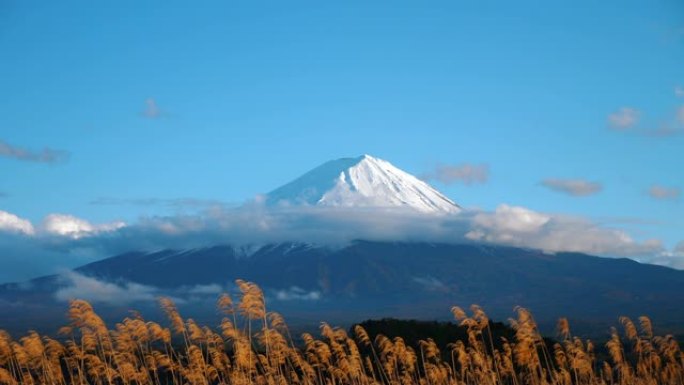 富士山与日本蓝天特写