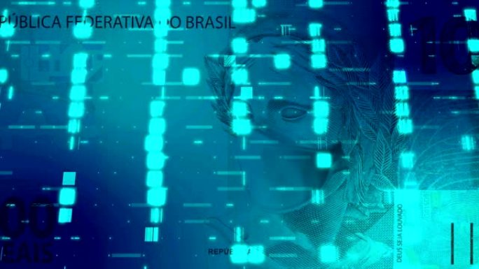 巴西实际货币加密货币挖掘过程的动画