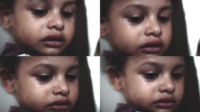 泪痕小孩哭泣外国小孩婴儿