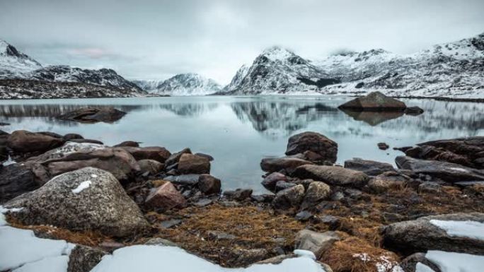 冬季峡湾-挪威诺德兰罗弗滕