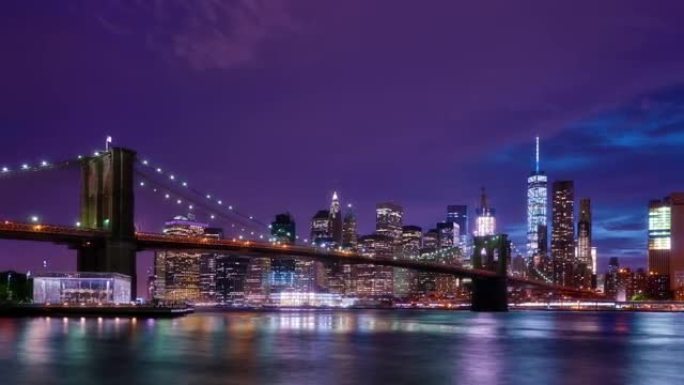 主视图。曼哈顿金融区。布鲁克林大桥。
