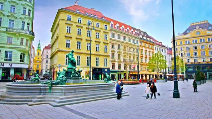 维也纳。在市中心。历史上的里程碑