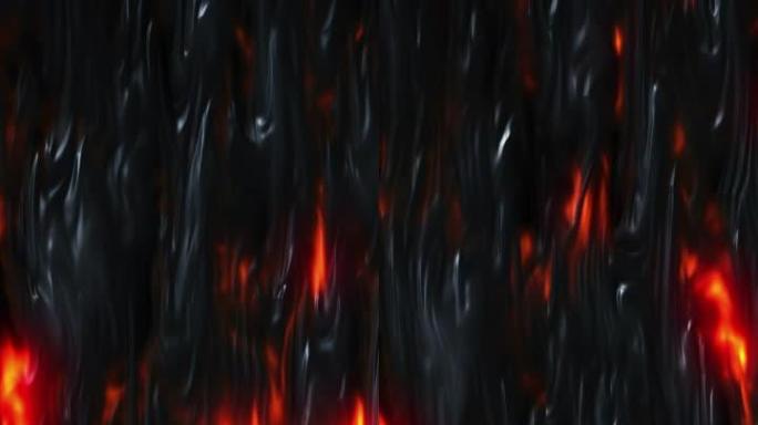 抽象火灾背景。熔岩动画可循环。