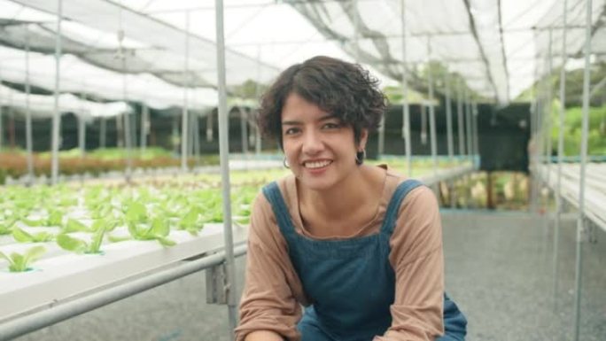 从事有机农业业务的亚洲女企业家。