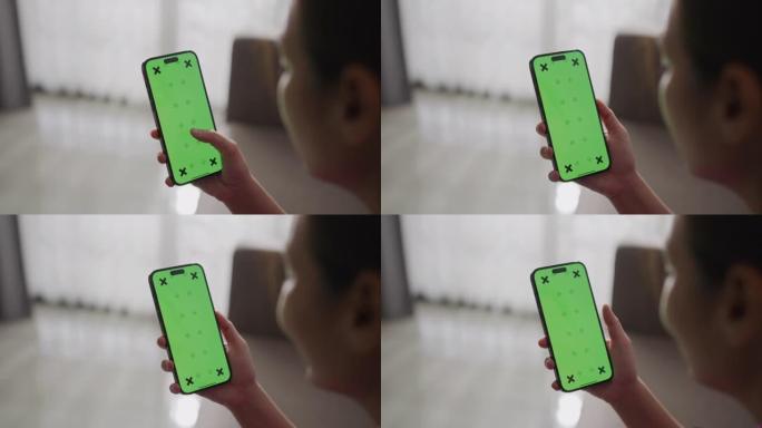 智能手机屏幕上的色度键使用智能手机