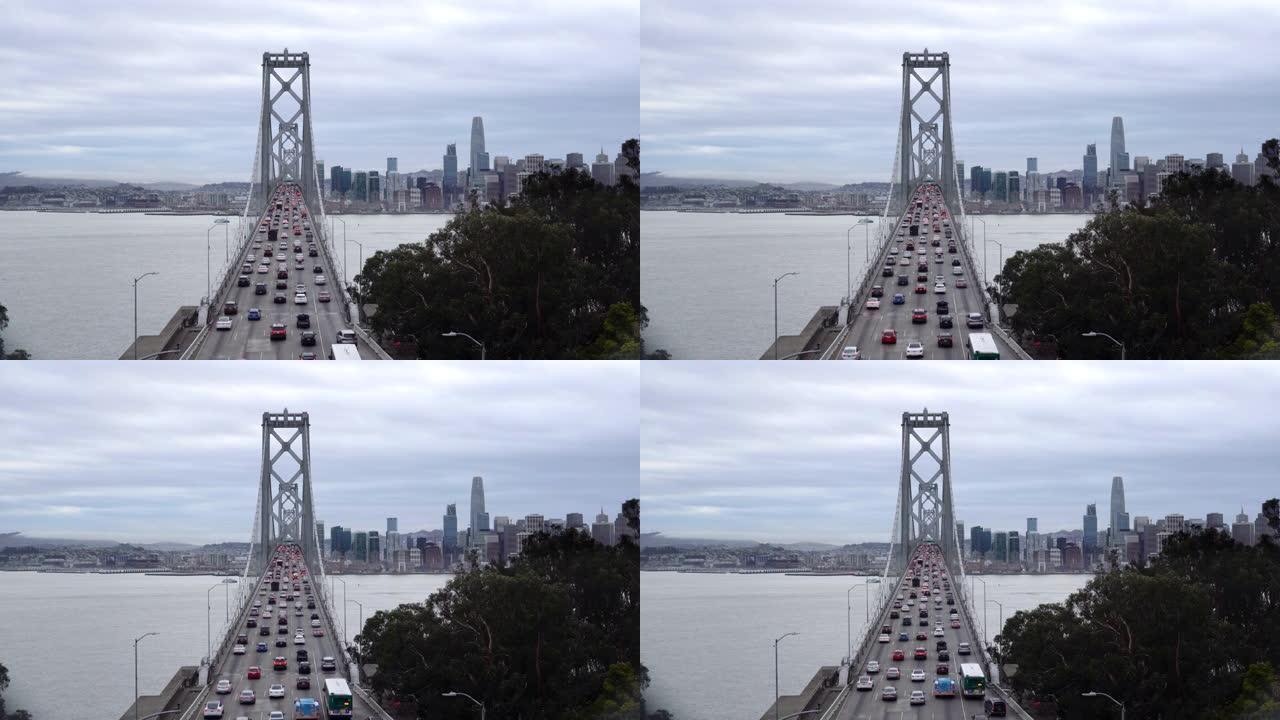 旧金山-奥克兰海湾大桥到城市
