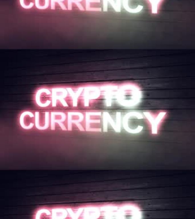 霓虹灯背景中的加密货币比特币字母