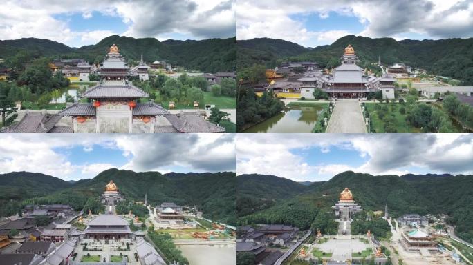 雪窦寺内的佛像寺庙建筑视频素材浙江旅游