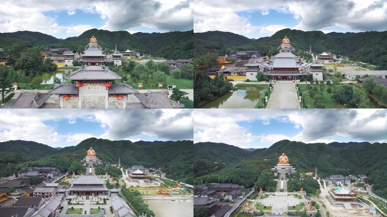 雪窦寺内的佛像寺庙建筑视频素材浙江旅游