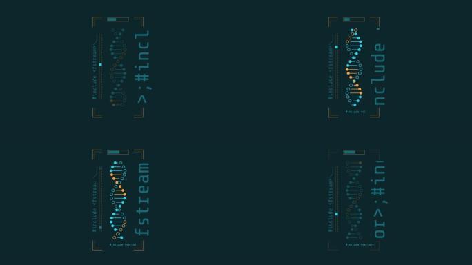 DNA符号HUD元素的循环动画。