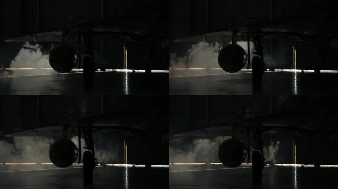 飞机库的达索幻影III战斗机。