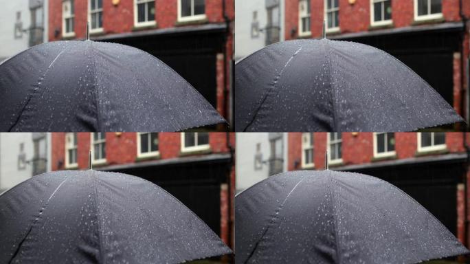 伞下雨滴水滴视频素材