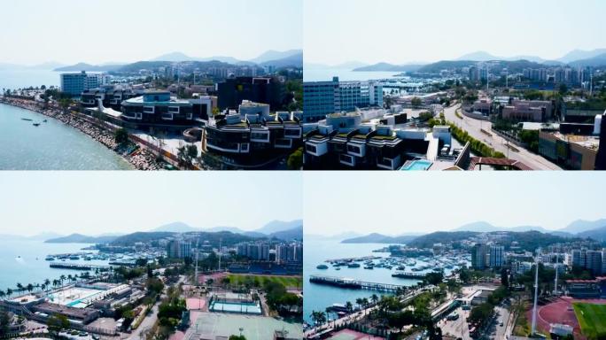 从无人驾驶飞机鸟瞰香港西贡区