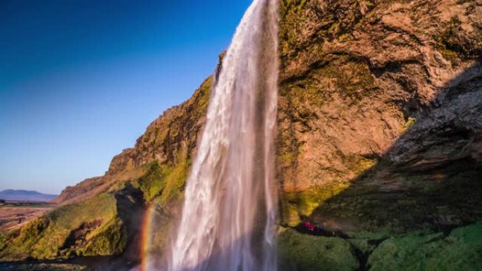 冰岛塞尔贾兰德斯福斯瀑布 -- 超级慢动作