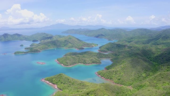 鸟瞰香港印洲塘海岸公园