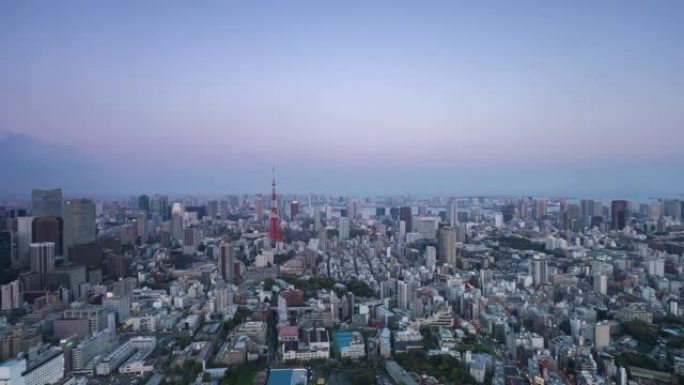 4K.日本东京市的延时视图