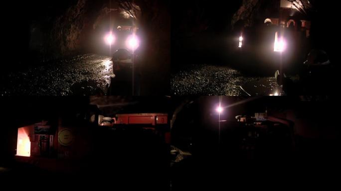 阿根廷里约图尔比奥煤矿的地下采矿卡车。