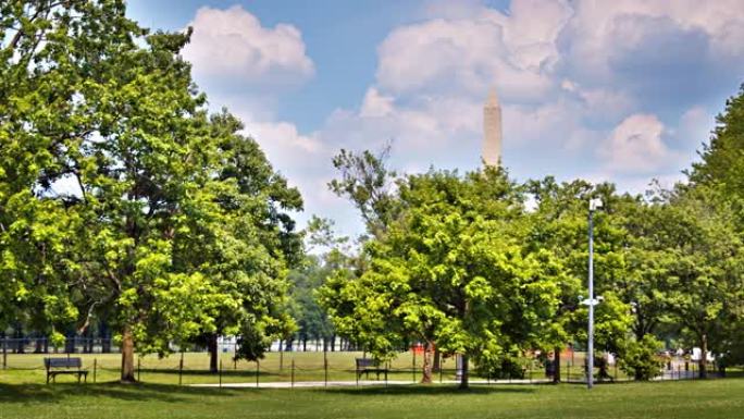 公园和华盛顿纪念碑。华盛顿特区