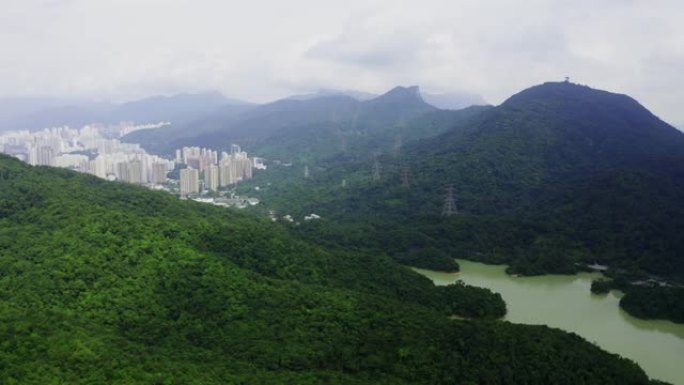 香港金山郊野公园九龙水库无人机景观