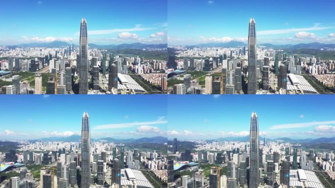 鸟瞰图深圳现代城市