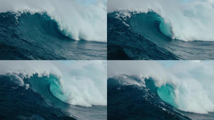 蓝色海浪大海海边海水海浪花翻滚波涛汹涌