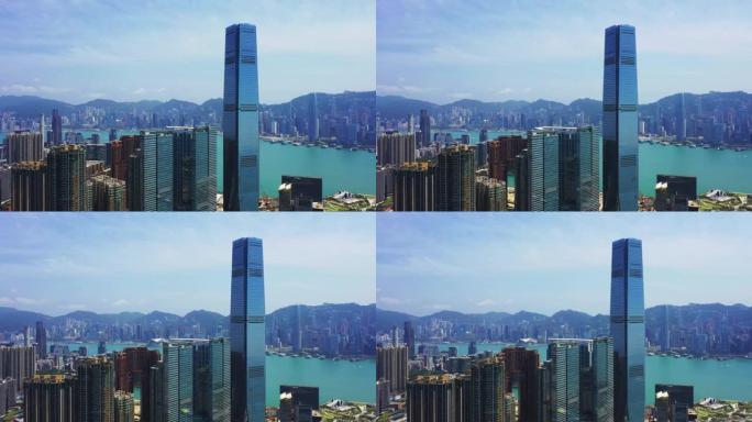香港公司大厦无人机景观