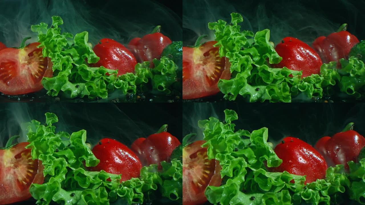 新鲜蔬菜中产生的蒸汽