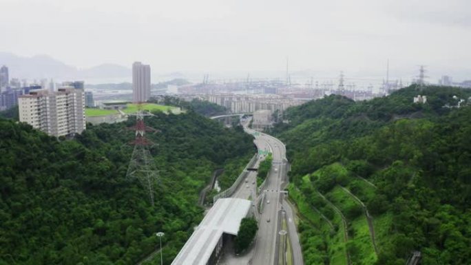 城市公路、立交桥鸟瞰图