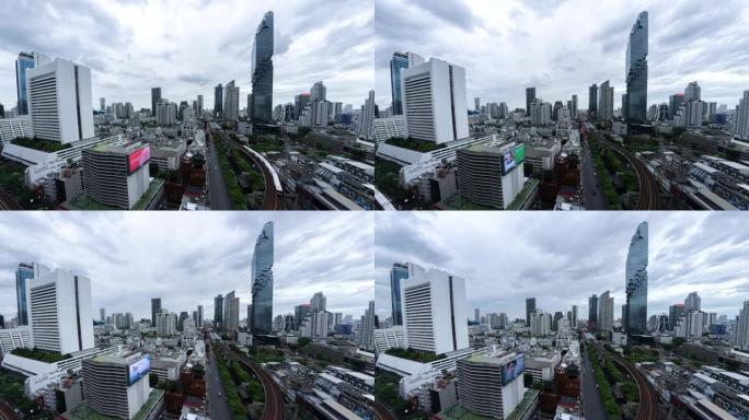 4K，Time lapse City view，泰国曼谷的现代商业区。