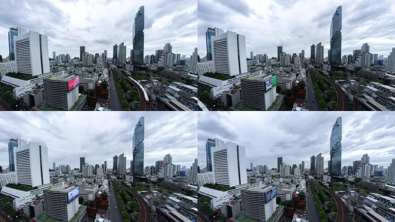 4K，Time lapse City view，泰国曼谷的现代商业区。
