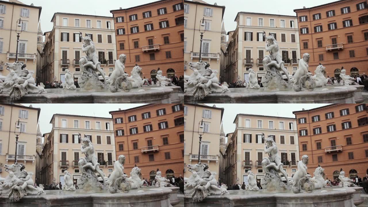 海王星喷泉，罗马 (意大利)。