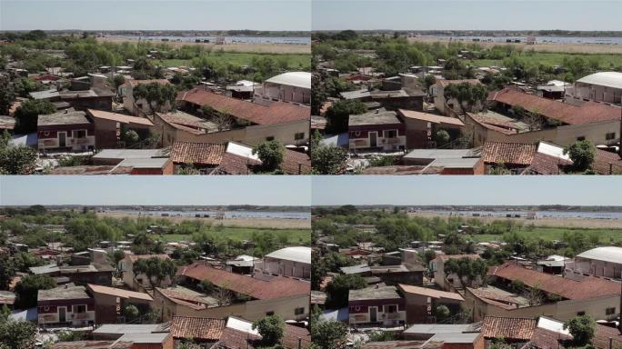 南美洲巴拉圭首都亚松森的贫穷房屋。4k分辨率。