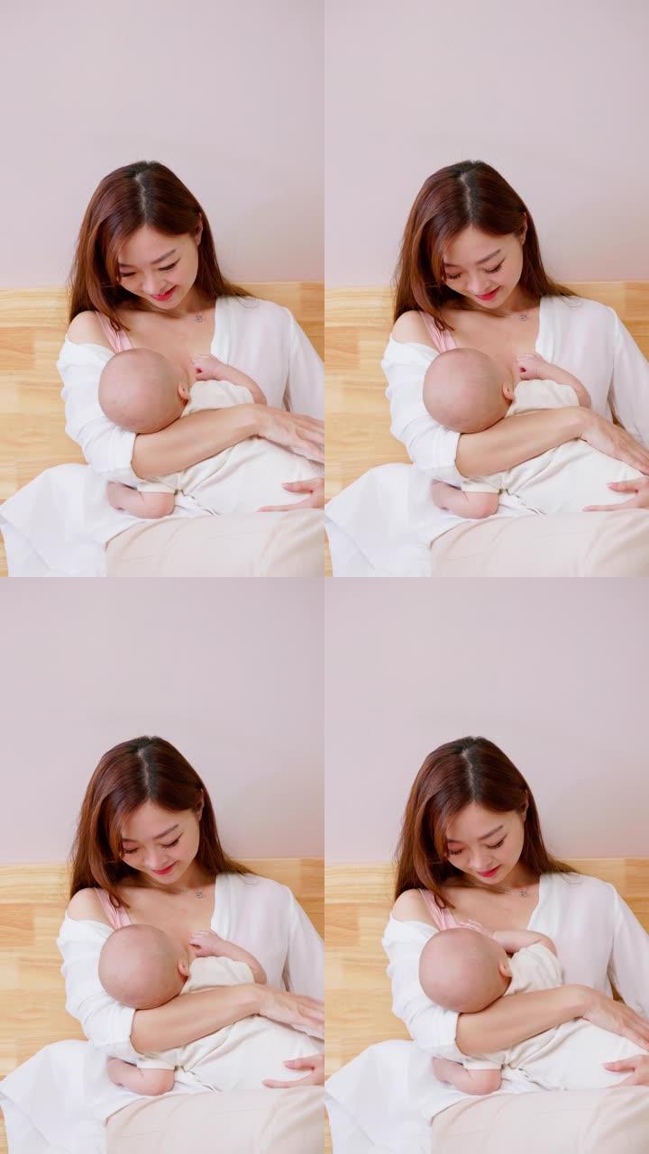 母亲母乳喂养婴儿