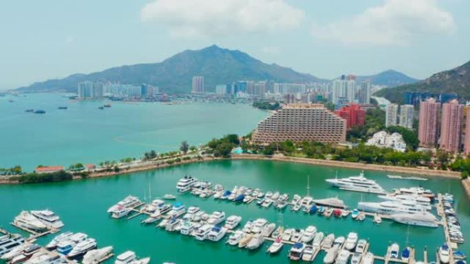香港屯门黄金海岸航拍房地产建筑群