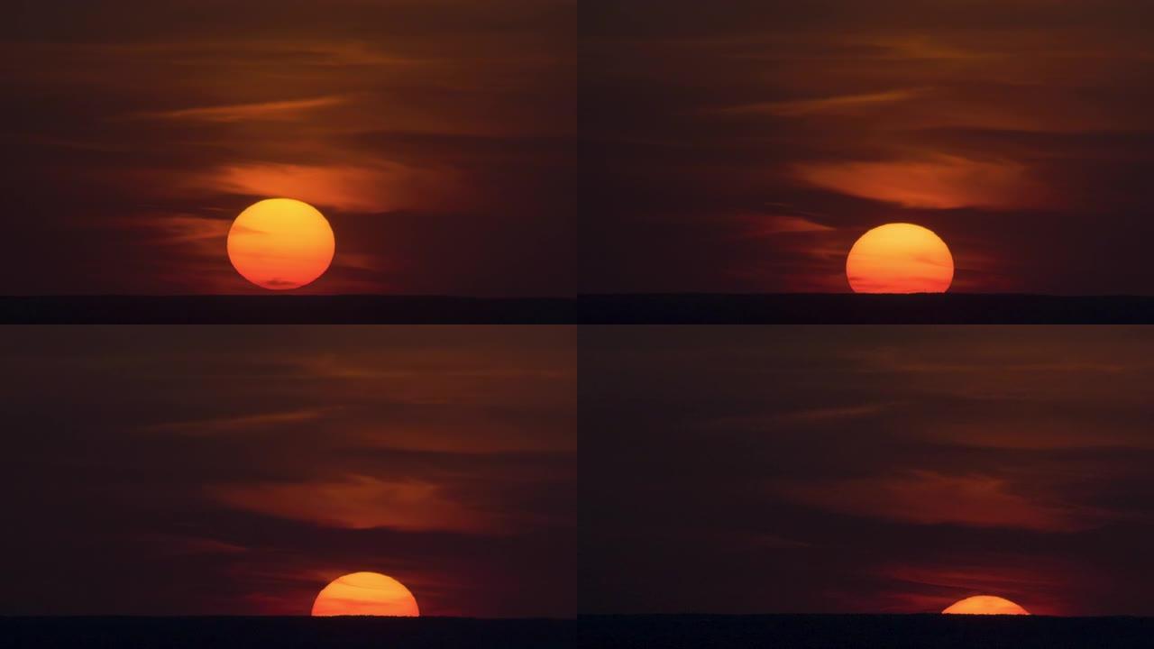 巨大的太阳远摄视图