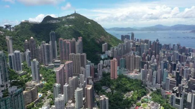 香港城市无人机视图