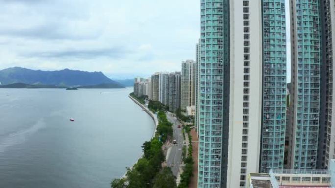 香港马山居民大厦的无人机视图