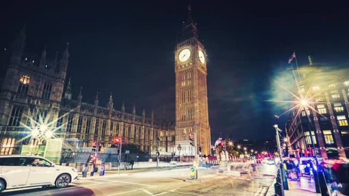 英国伦敦议会大厦和威斯敏斯特大桥上人群行人和游客在大本钟上散步和观光的时间间隔