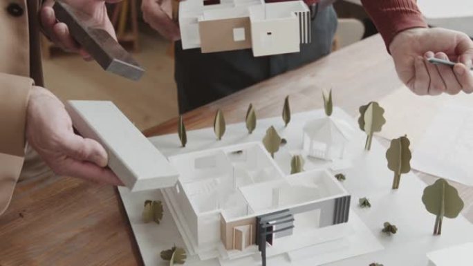 建筑师使用新房子的3D布局